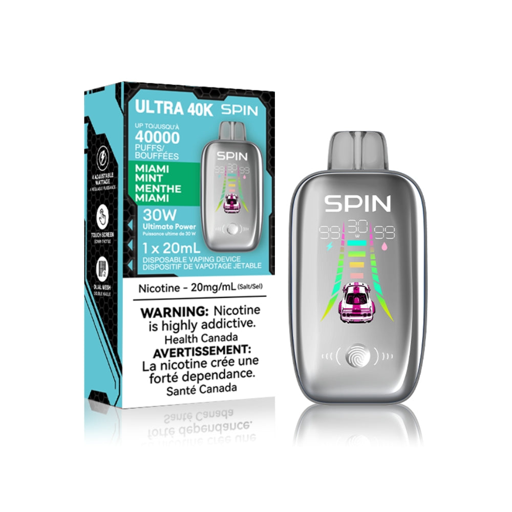 Spin Ultra 40K (40000) Disposable Vape Miami MInt
