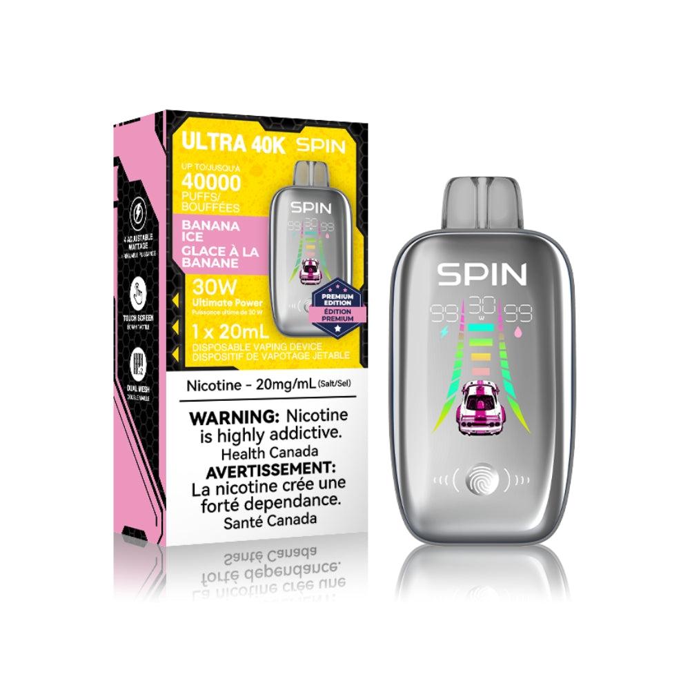 Spin Ultra 40K (40000) Disposable Vape - Banana Ice