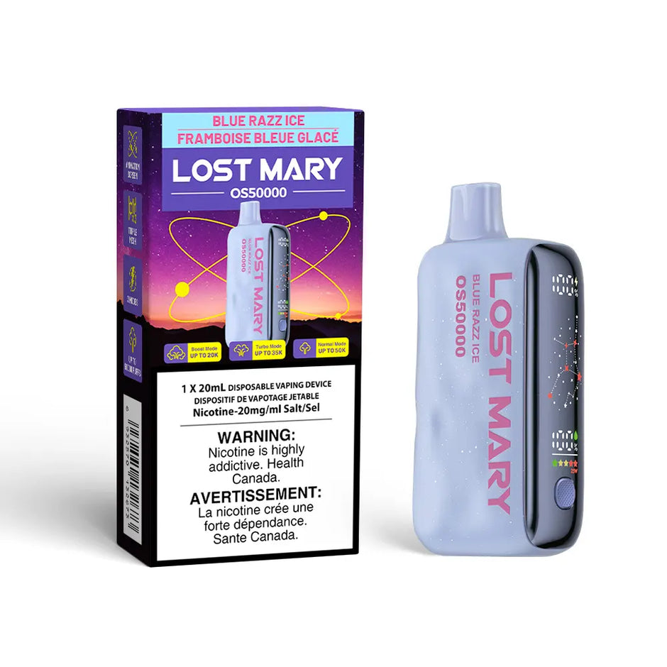 Lost Mary OS50000 50K Disposable Vape - Blue Razz Ice